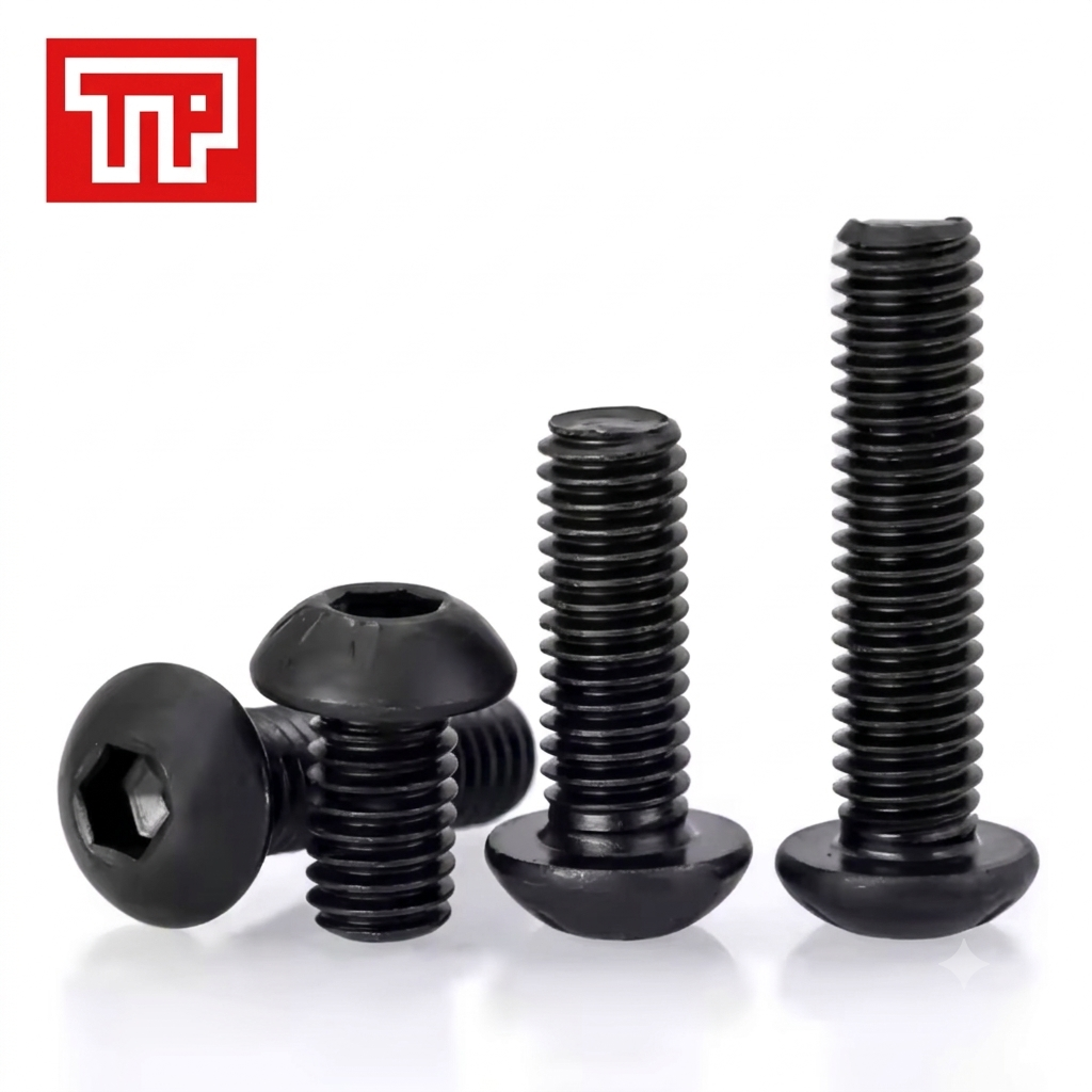 Bulong lục giác chìm đầu cầu thép đen 12.9